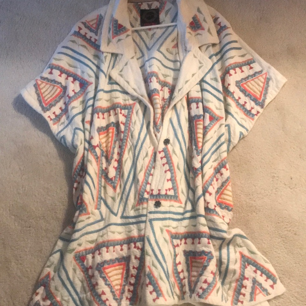 Great brand transitional jacket duster. Johnny Was
